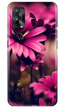 Purple Daisy Mobile Back Case for Realme X7 Pro (Design - 65)