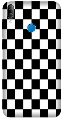 Black White Boxes Mobile Back Case for Xiaomi Redmi 7  (Design - 372)
