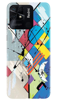 Modern Art Mobile Back Case for Redmi 10C (Design - 203)