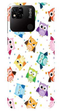 Owl Baground Pattern shore Mobile Back Case for Redmi 10A (Design - 13)
