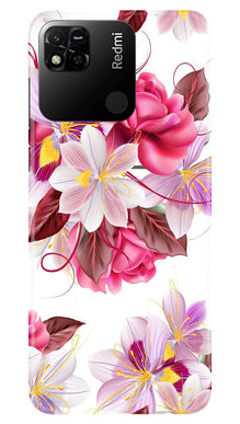 Beautiful flowers Mobile Back Case for Redmi 10A (Design - 23)