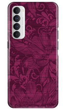 Purple Backround Mobile Back Case for Oppo Reno4 Pro (Design - 22)