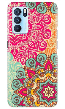 Rangoli art Mobile Back Case for Oppo Reno6 Pro 5G (Design - 6)