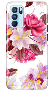 Beautiful flowers Mobile Back Case for Oppo Reno6 Pro 5G (Design - 23)