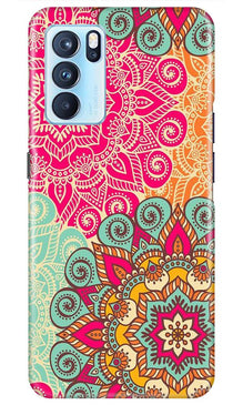 Rangoli art2 Mobile Back Case for Oppo Reno6 Pro 5G (Design - 29)