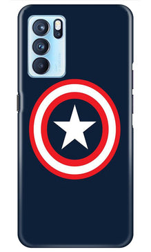 Captain America Mobile Back Case for Oppo Reno6 Pro 5G (Design - 42)