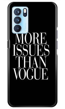 More Issues than Vague Mobile Back Case for Oppo Reno6 Pro 5G (Design - 74)