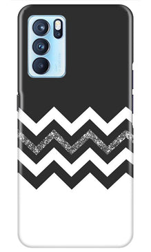 Black white Pattern2Mobile Back Case for Oppo Reno6 Pro 5G (Design - 83)