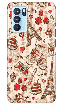 Love Paris Mobile Back Case for Oppo Reno6 Pro 5G  (Design - 103)