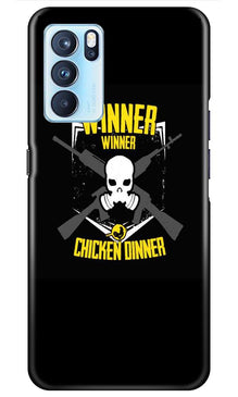 Winner Winner Chicken Dinner Mobile Back Case for Oppo Reno6 5G  (Design - 178)