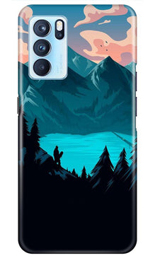 Mountains Mobile Back Case for Oppo Reno6 Pro 5G (Design - 186)