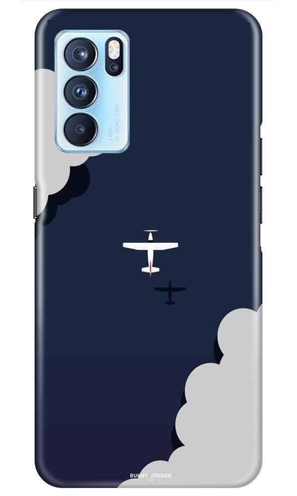 Clouds Plane Case for Oppo Reno6 Pro 5G (Design - 196)