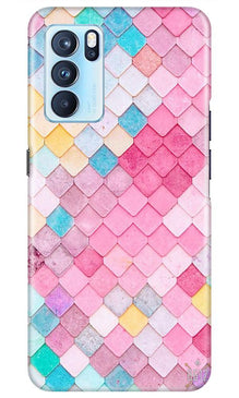 Pink Pattern Mobile Back Case for Oppo Reno6 5G (Design - 215)
