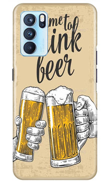 Drink Beer Mobile Back Case for Oppo Reno6 Pro 5G (Design - 328)