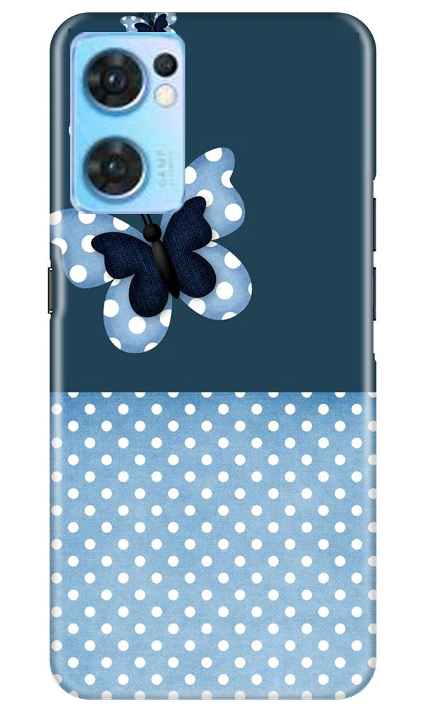 White dots Butterfly Case for Oppo Reno7 5G