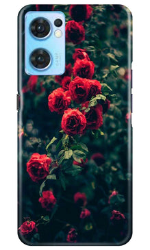 Red Rose Mobile Back Case for Oppo Reno7 5G (Design - 66)
