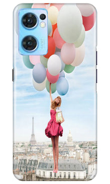 Girl with Baloon Mobile Back Case for Oppo Reno7 5G (Design - 84)