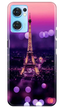 Eiffel Tower Mobile Back Case for Oppo Reno7 5G (Design - 86)