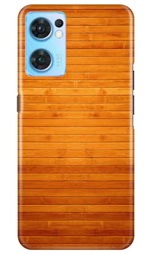 Wooden Look Mobile Back Case for Oppo Reno7 5G  (Design - 111)