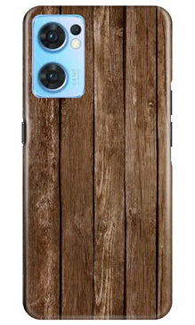 Wooden Look Mobile Back Case for Oppo Reno7 5G  (Design - 112)