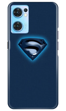 Superman Superhero Mobile Back Case for Oppo Reno7 5G  (Design - 117)