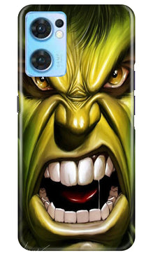 Hulk Superhero Mobile Back Case for Oppo Reno7 5G  (Design - 121)