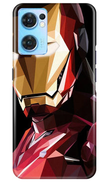 Iron Man Superhero Mobile Back Case for Oppo Reno7 5G  (Design - 122)
