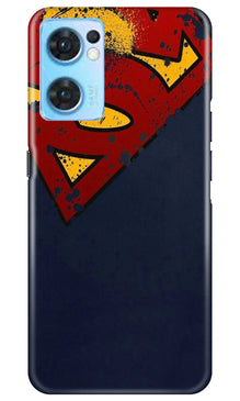 Superman Superhero Mobile Back Case for Oppo Reno7 5G  (Design - 125)