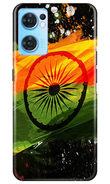 Indian Flag Mobile Back Case for Oppo Reno7 5G  (Design - 137)