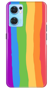 Multi Color Baground Mobile Back Case for Oppo Reno7 5G  (Design - 139)