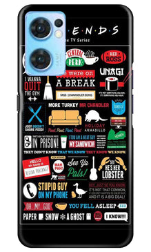 Friends Mobile Back Case for Oppo Reno7 5G  (Design - 145)