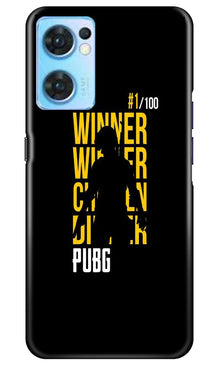 Pubg Winner Winner Mobile Back Case for Oppo Reno7 5G  (Design - 146)