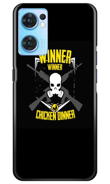 Winner Winner Chicken Dinner Mobile Back Case for Oppo Reno7 5G  (Design - 147)