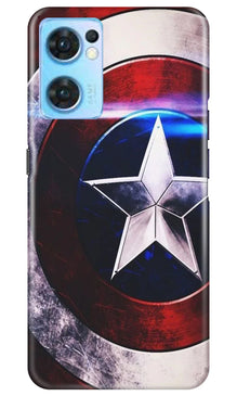 Captain America Shield Mobile Back Case for Oppo Reno7 5G (Design - 219)