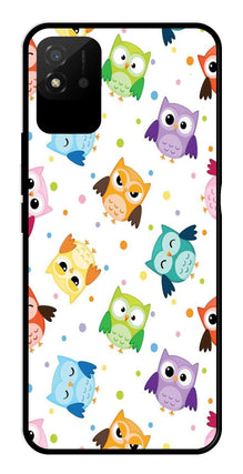 Owls Pattern Metal Mobile Case for Realme Narzo 50i