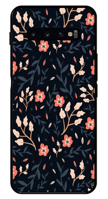 Floral Pattern Metal Mobile Case for Samsung Galaxy S10 Plus