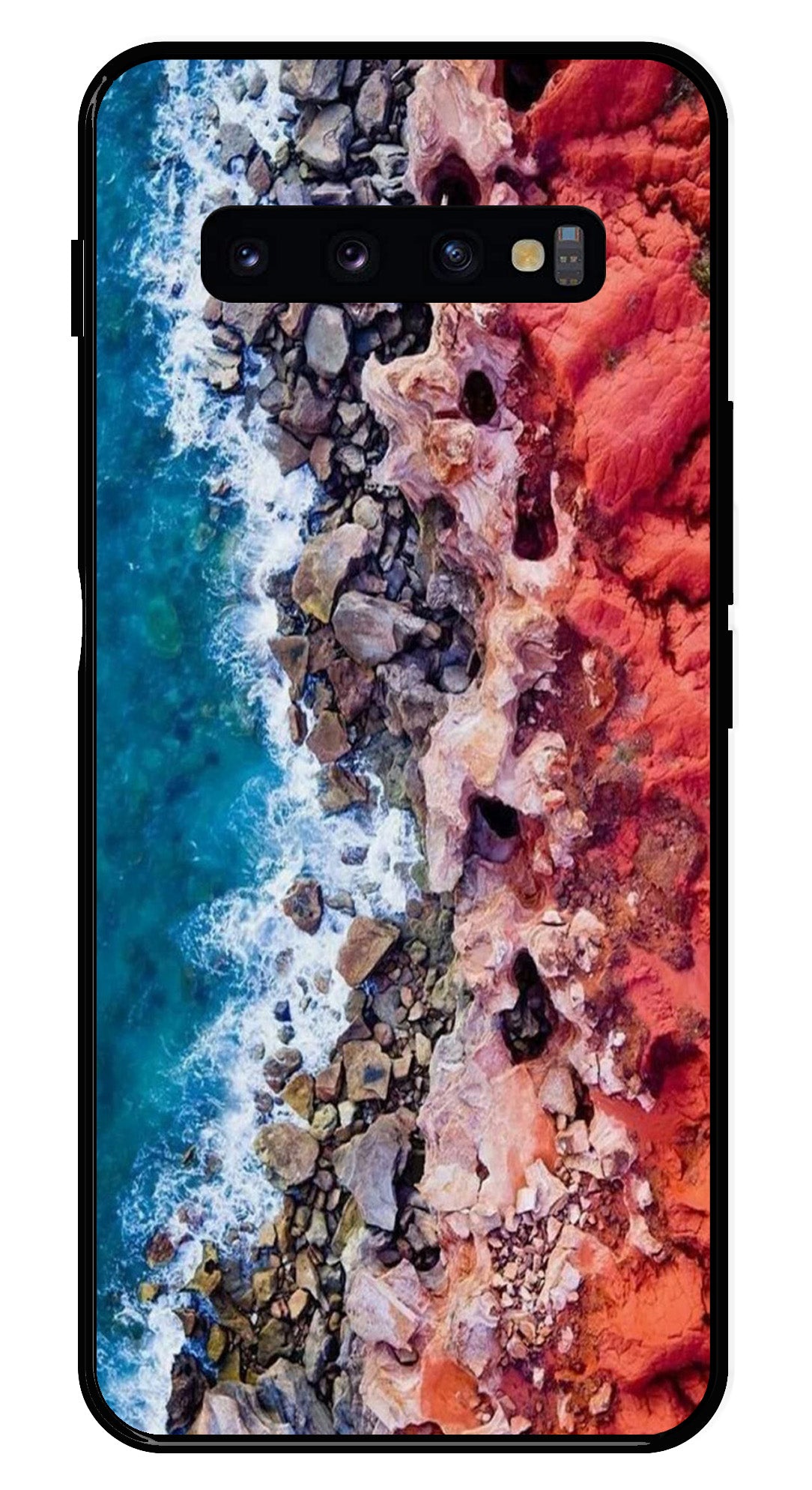 Sea Shore Metal Mobile Case for Samsung Galaxy S10 Plus   (Design No -18)