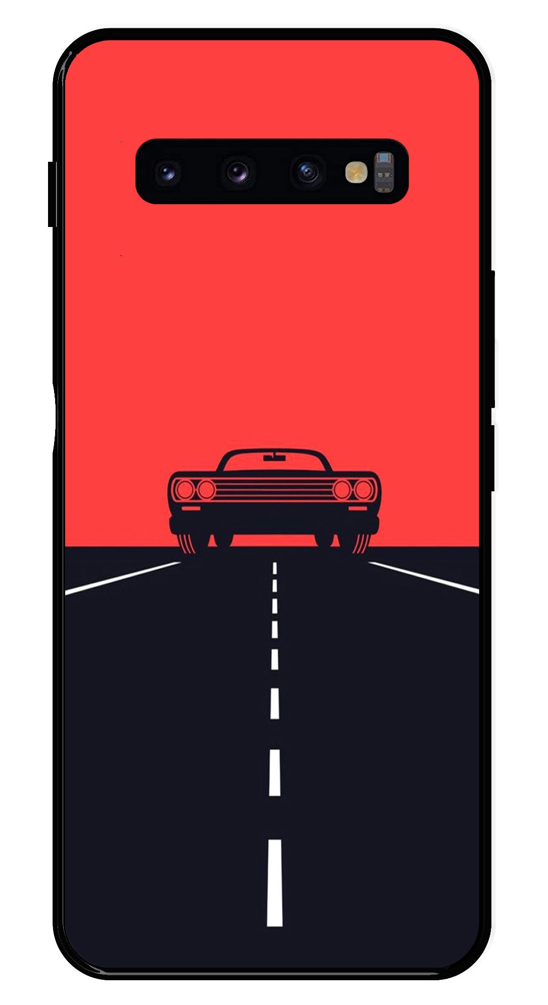 Car Lover Metal Mobile Case for Samsung Galaxy S10 Plus   (Design No -21)