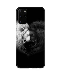 Dark White Lion Mobile Back Case for Galaxy S20 Plus  (Design - 140)