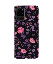Rose Pattern Mobile Back Case for Galaxy S20 Ultra (Design - 2)