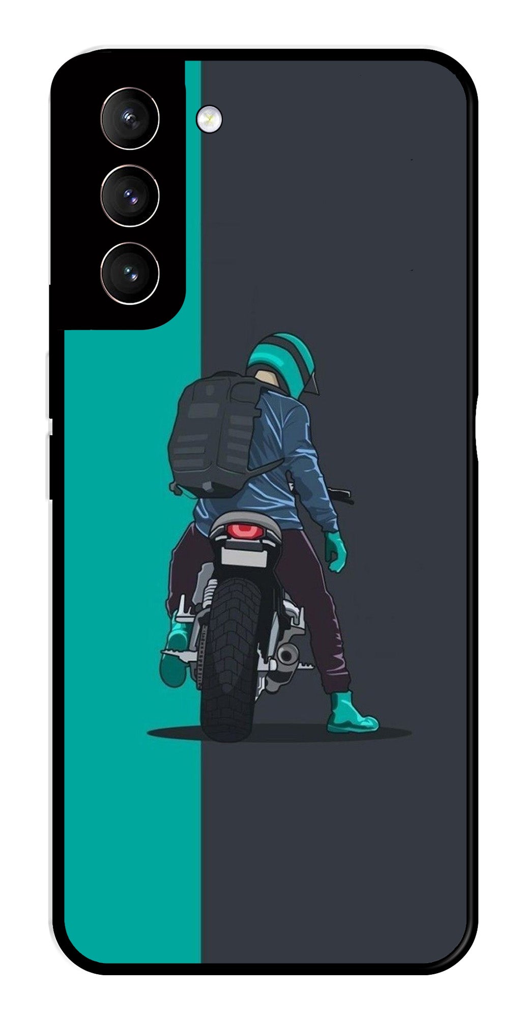 Bike Lover Metal Mobile Case for Samsung Galaxy S21 5G   (Design No -05)