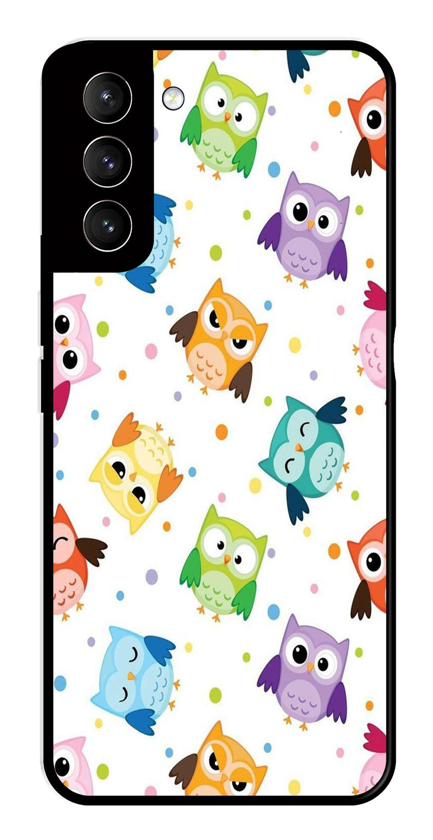 Owls Pattern Metal Mobile Case for Samsung Galaxy S21 5G   (Design No -20)