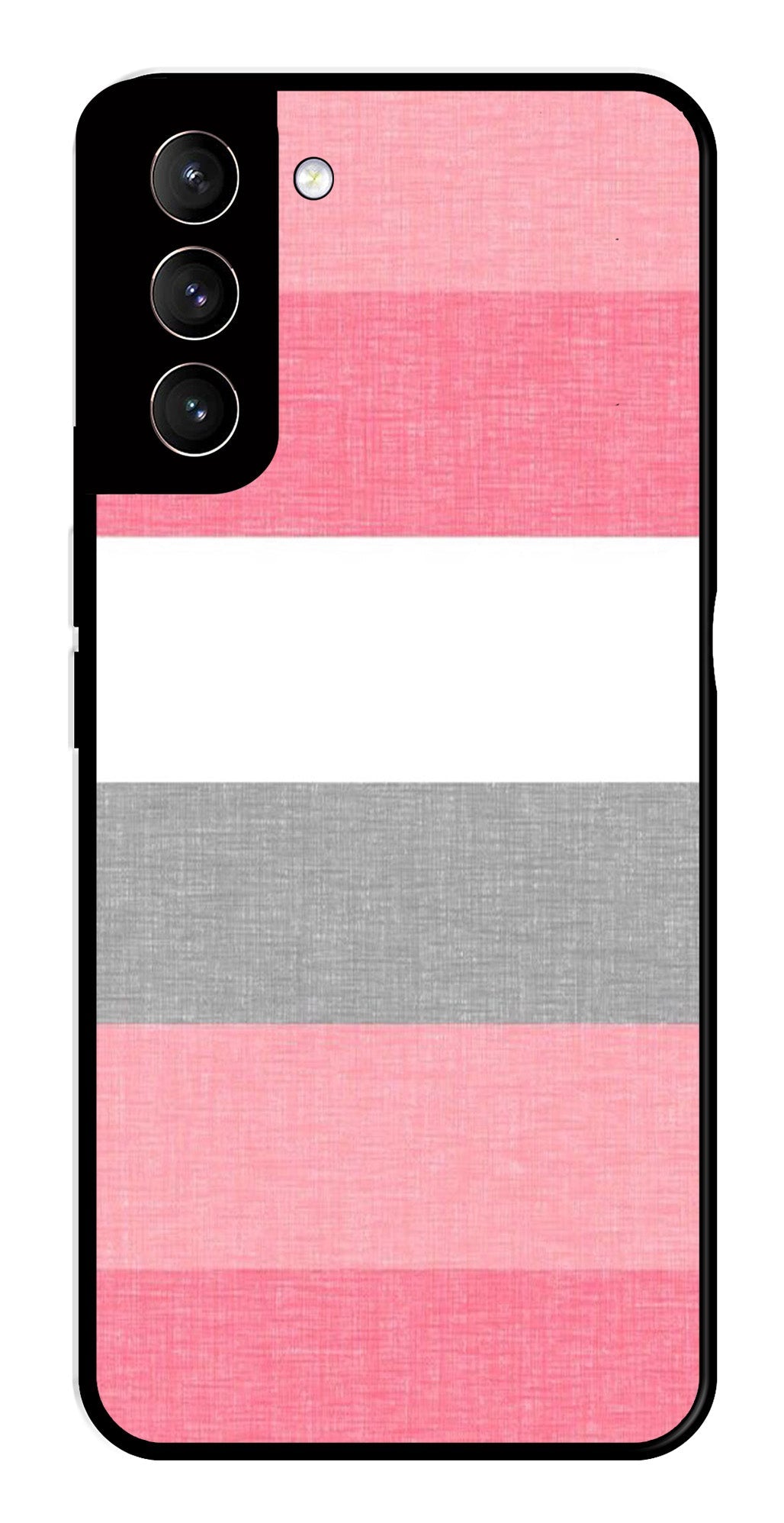 Pink Pattern Metal Mobile Case for Samsung Galaxy S21 5G   (Design No -23)