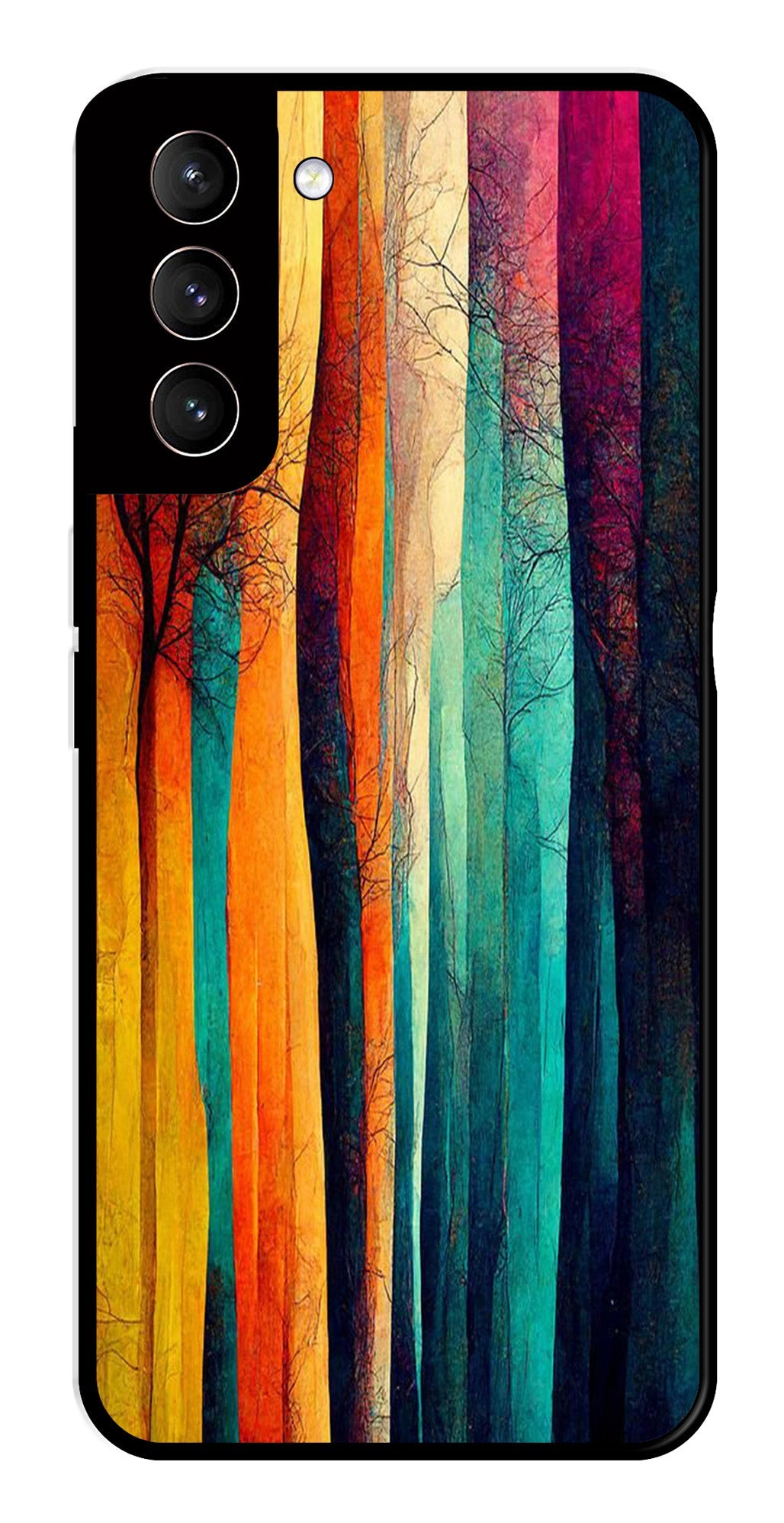 Modern Art Colorful Metal Mobile Case for Samsung Galaxy S21 5G   (Design No -47)