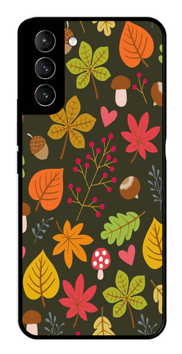 Leaves Design Metal Mobile Case for Samsung Galaxy S21 5G   (Design No -51)