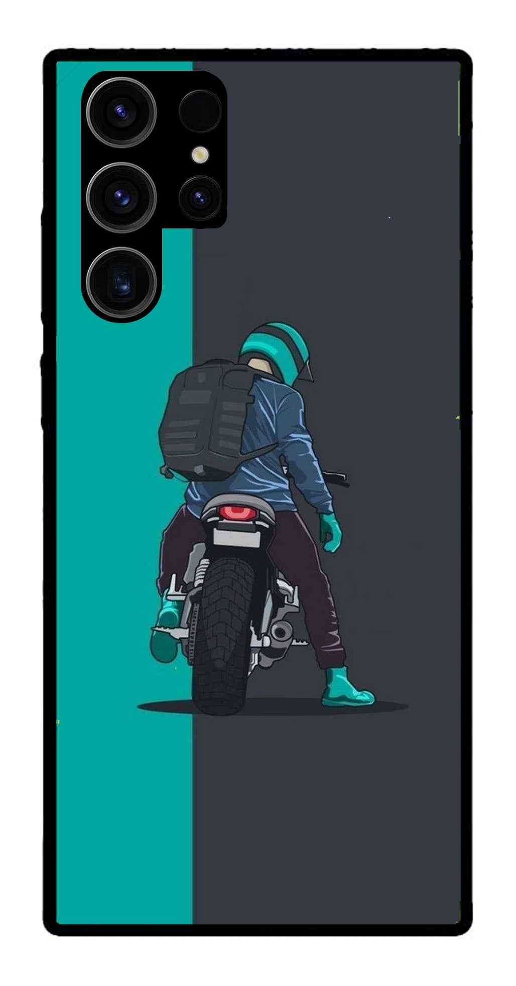 Bike Lover Metal Mobile Case for Samsung Galaxy S22 Ultra 5G   (Design No -05)