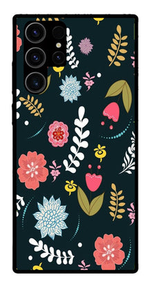 Floral Pattern2 Metal Mobile Case for Samsung Galaxy S22 Ultra 5G