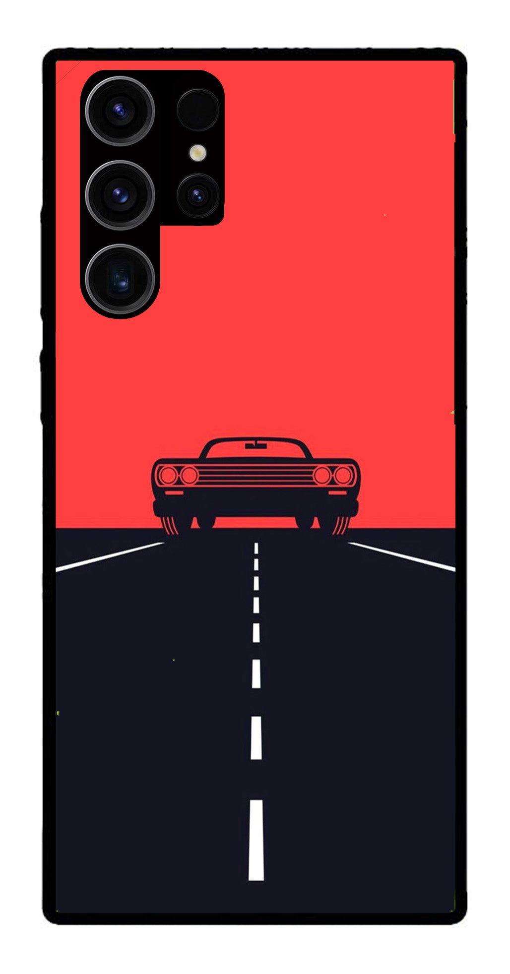 Car Lover Metal Mobile Case for Samsung Galaxy S22 Ultra 5G   (Design No -21)