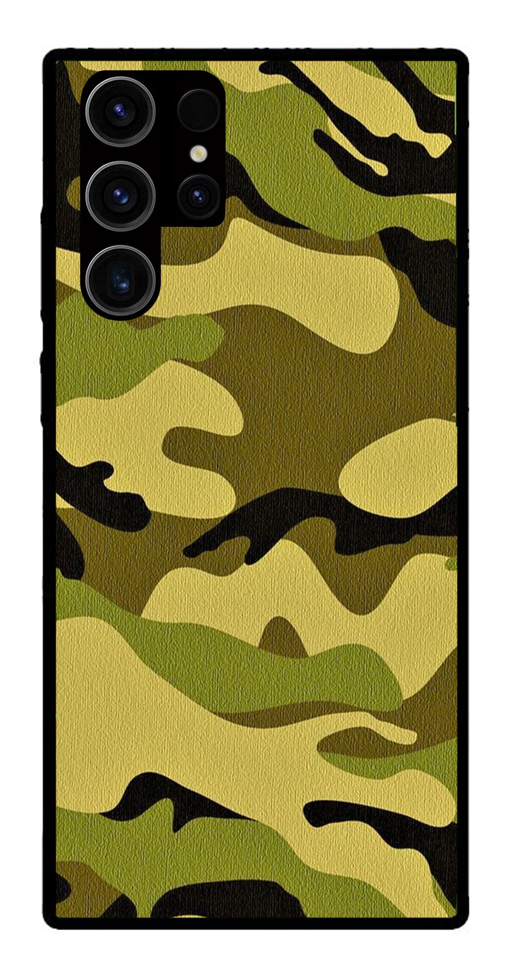 Army Pattern Metal Mobile Case for Samsung Galaxy S22 Ultra 5G   (Design No -35)