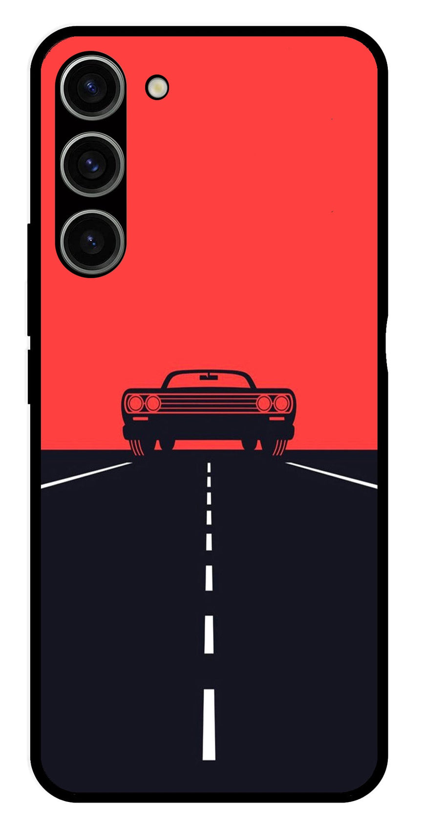 Car Lover Metal Mobile Case for Samsung Galaxy S23 Plus 5G   (Design No -21)